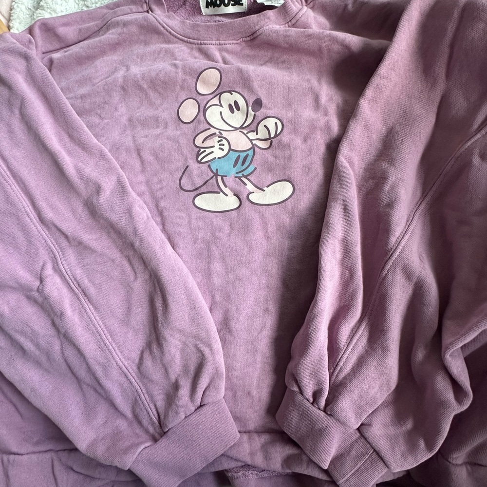 Purple Mickey Mouse Sweatshirt - Crewneck